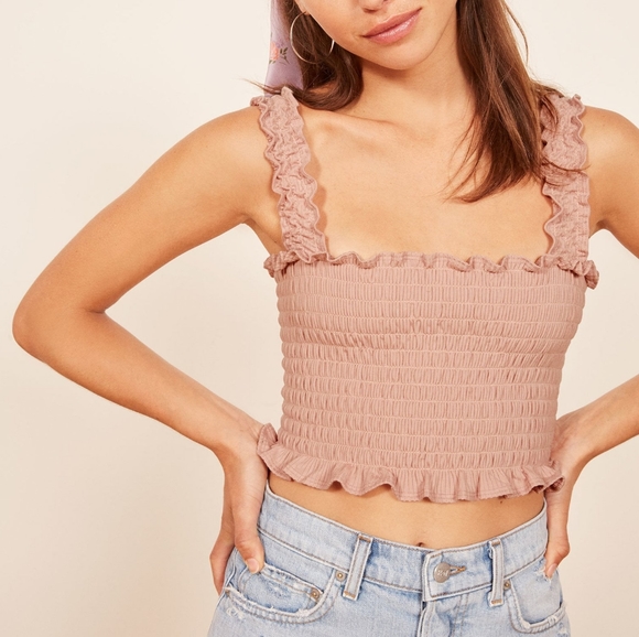 Reformation Tops - Reformation Ruffled Tank Top